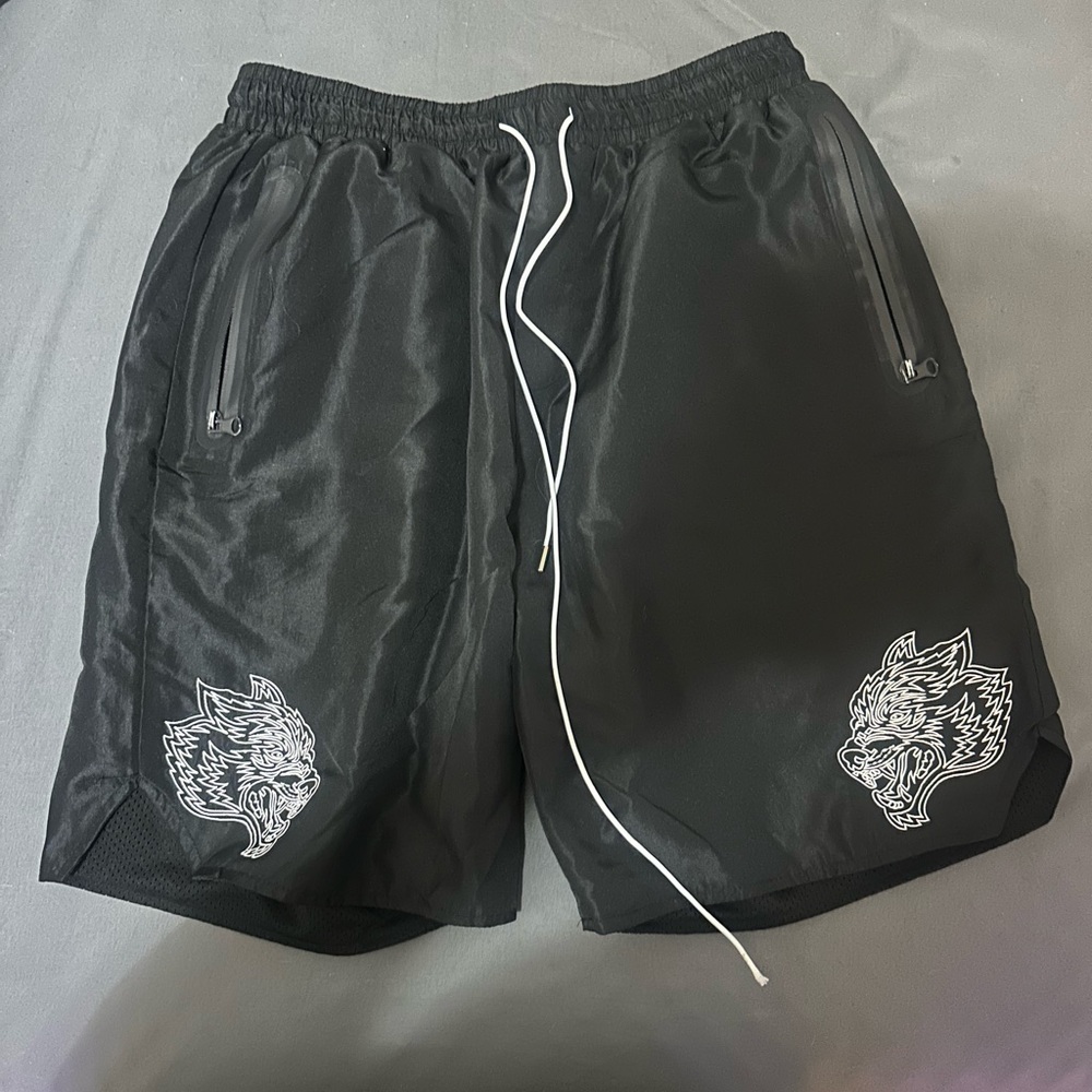 Black Graphic Men's Shorts